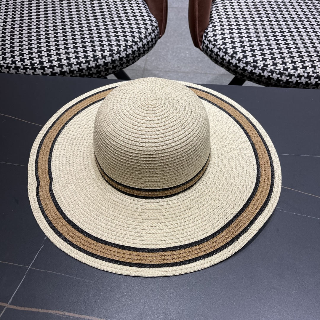  【DIOR迪奥】2025新款大檐草帽🤩沙滩风，简约大方，百搭单品～出街首选，新款帽型超美腻，新品上架