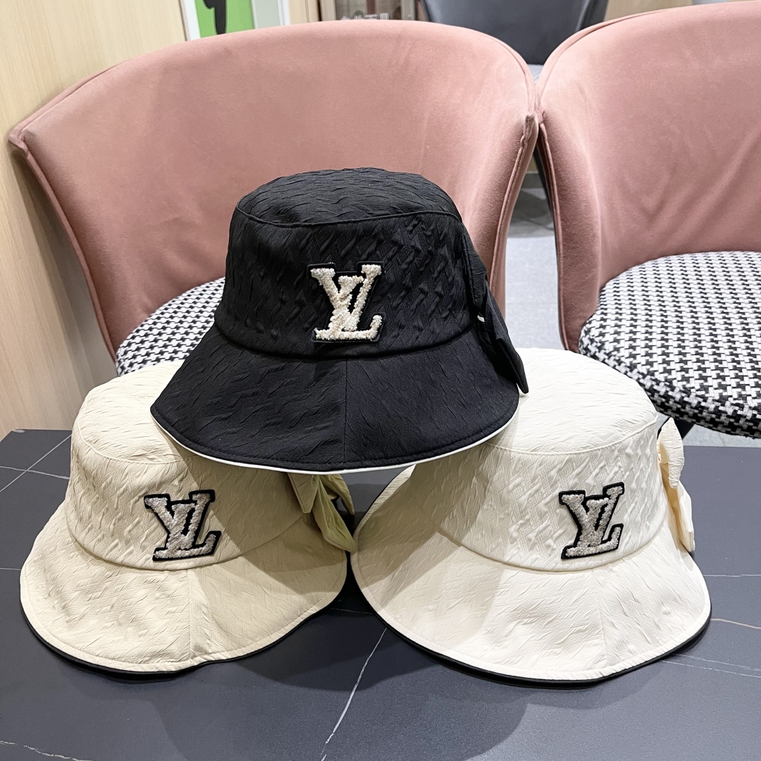  路易威登lv棒球帽 LouisVuitton新款法式蝴蝶结渔夫帽子女春夏时尚甜美遮阳
显脸小可折晉防晒