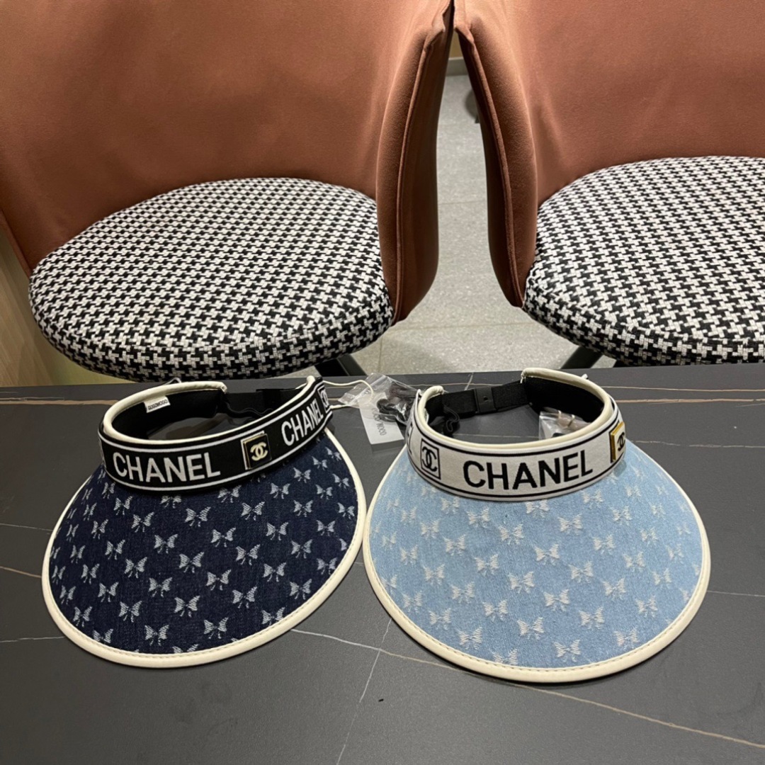 💛【CHANEL香奈儿】2024夏季新款遮阳帽空顶帽，大牌出货，好搭！出街必备