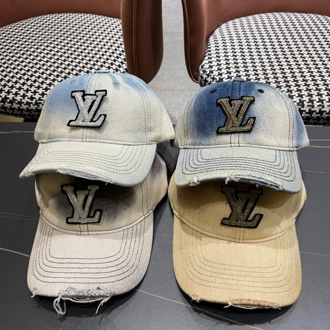 路易威登LouisVuitton2024新款牛仔棒球帽🧢  
LV棒球帽，简约大气，男女通用