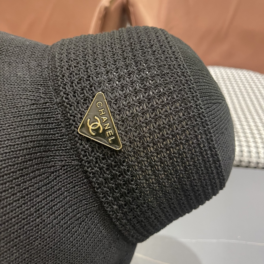  香奈儿Chanel 2025新款镂空透气渔夫帽子女夏天百搭可折叠显脸小盆帽遮阳防晒太阳帽 