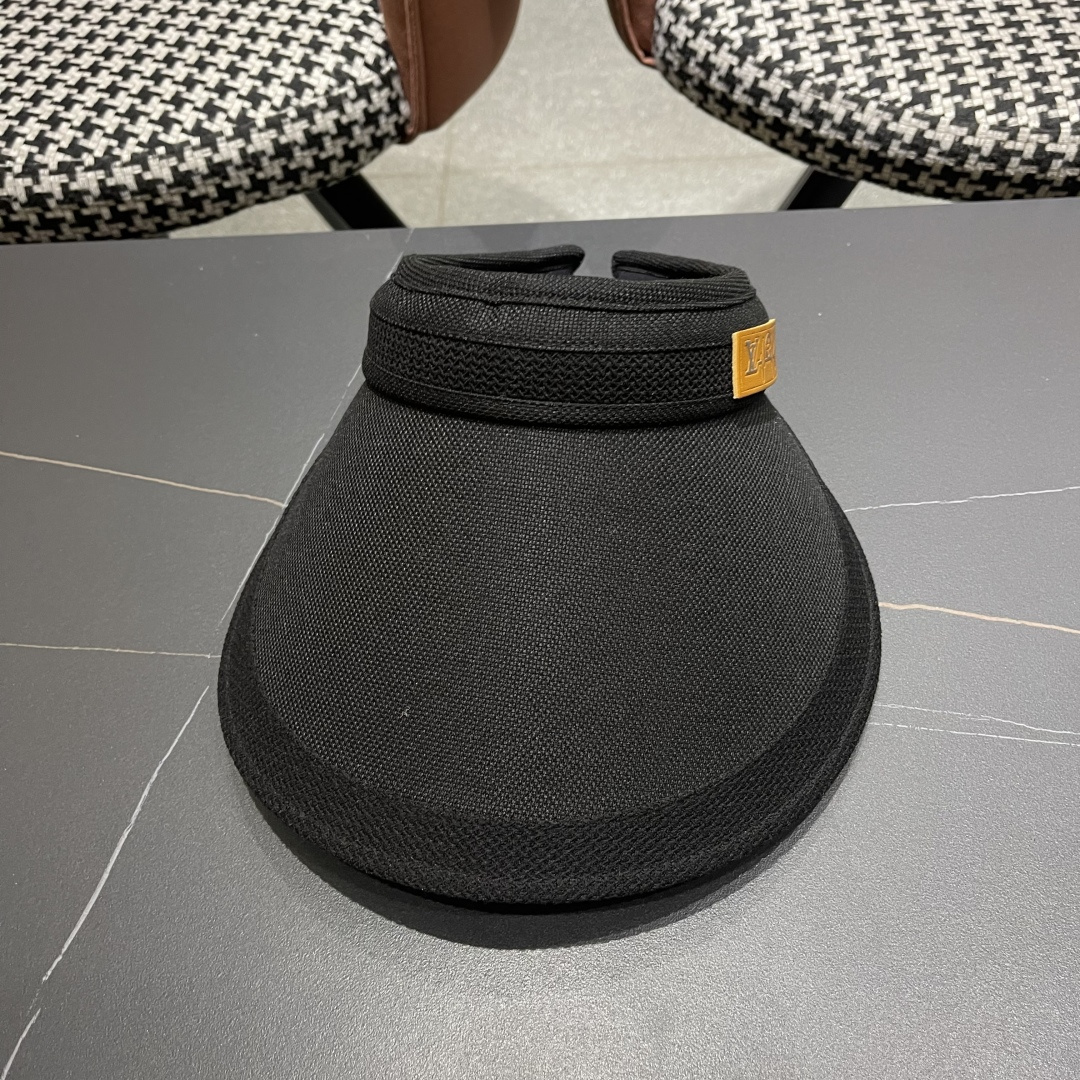  Lv 路易威登2025新款仿麻发箍式遮阳空顶帽春夏季户外防晒帽防紫外线
韩版大帽檐显脸小