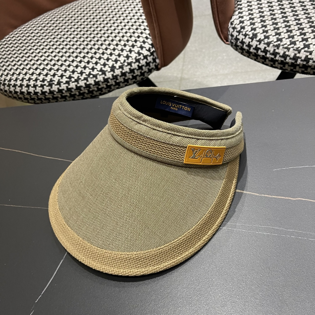  Lv 路易威登2025新款仿麻发箍式遮阳空顶帽春夏季户外防晒帽防紫外线
韩版大帽檐显脸小