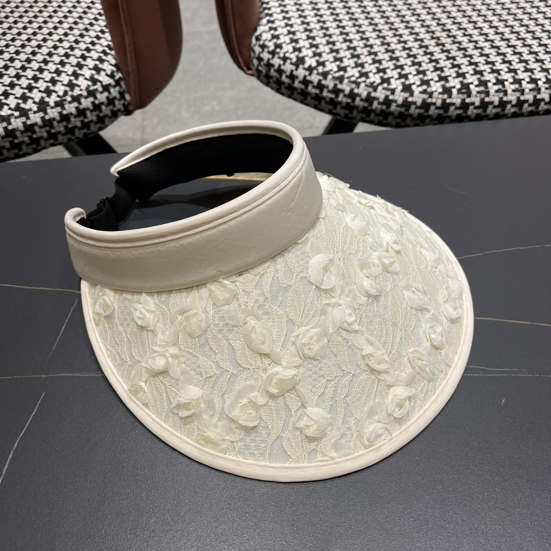  蒙口MONCLER2025新款花朵空顶帽女春夏出游遮阳防晒帽显脸小