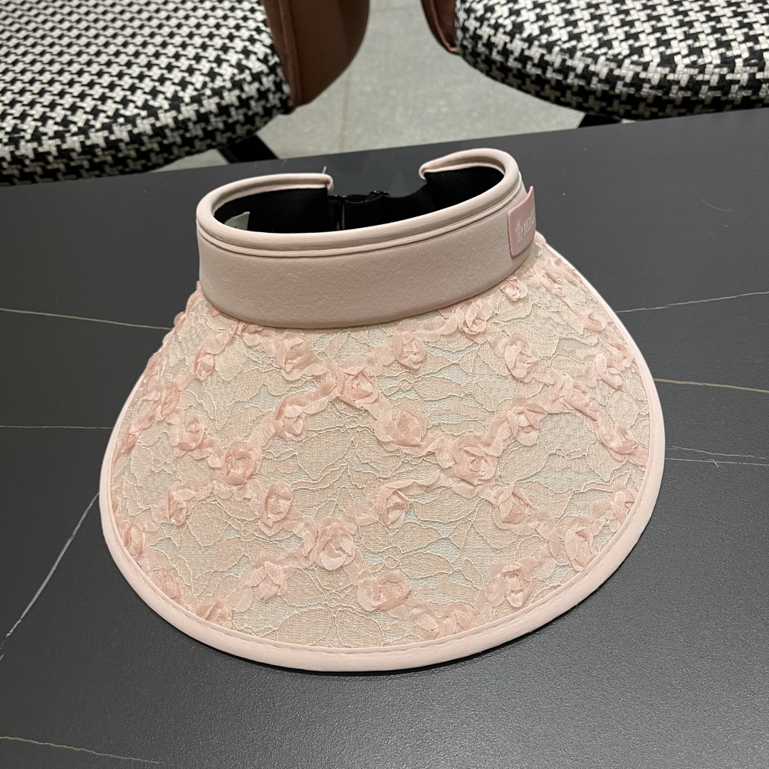  蒙口MONCLER2025新款花朵空顶帽女春夏出游遮阳防晒帽显脸小