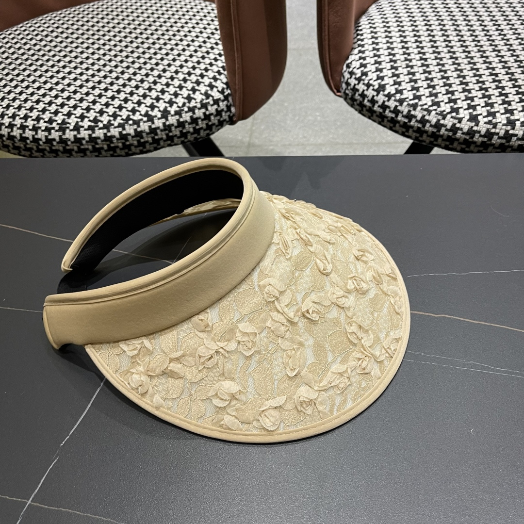  蒙口MONCLER2025新款花朵空顶帽女春夏出游遮阳防晒帽显脸小