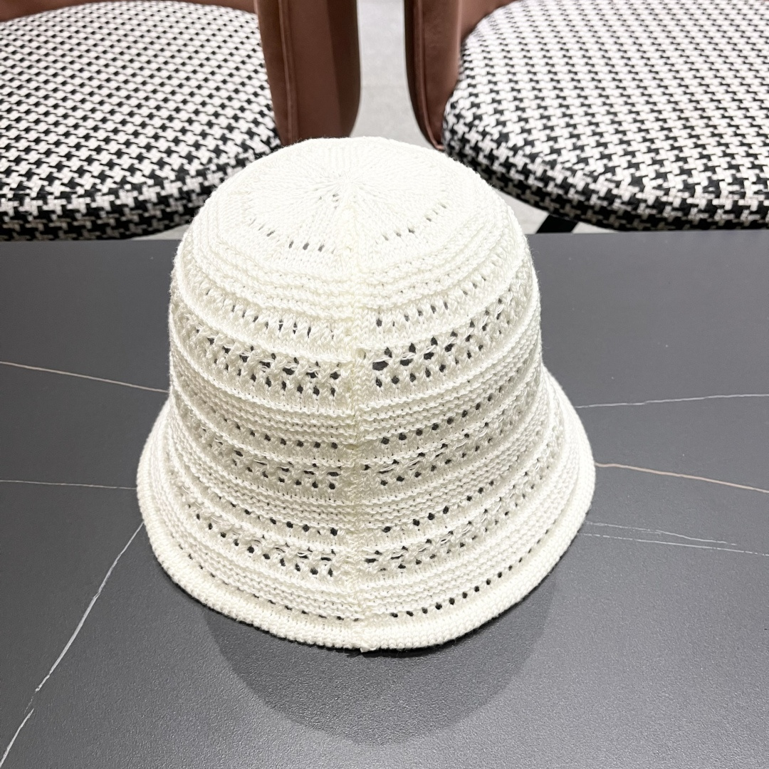  BALENCIAGA 巴黎世家日系百搭针织镂空渔夫帽子女春夏季2025新款透气遮阳防晒帽子