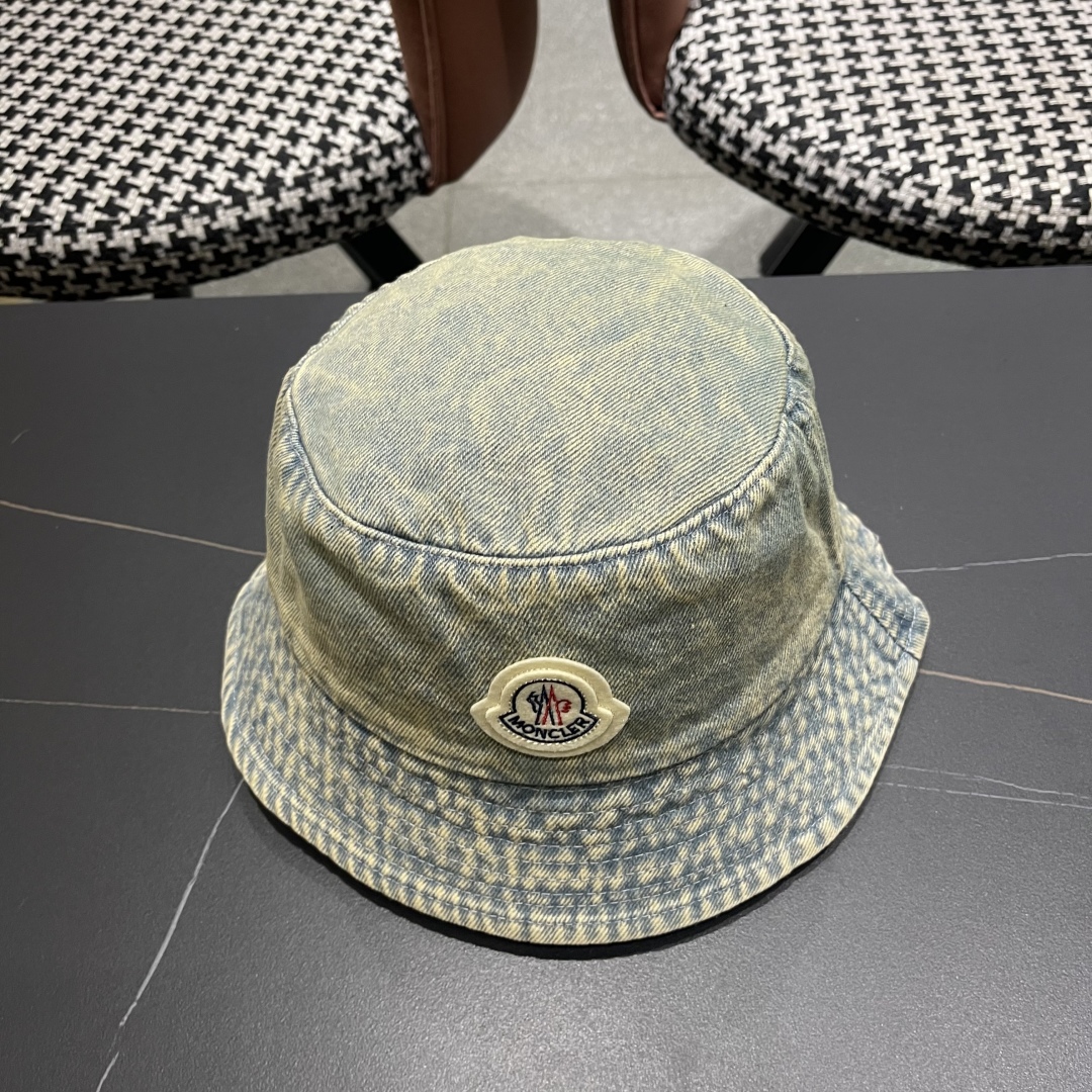 Moncler蒙口2025新款牛仔渔夫帽，经典流行款，质量超赞，