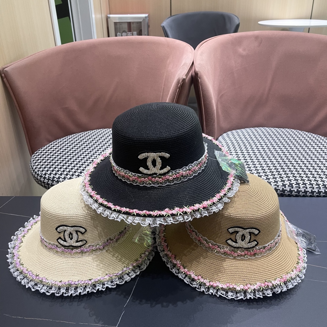  【CHANEL香奈儿】2025新款草编度假风草帽，大牌风～出街旅行单品