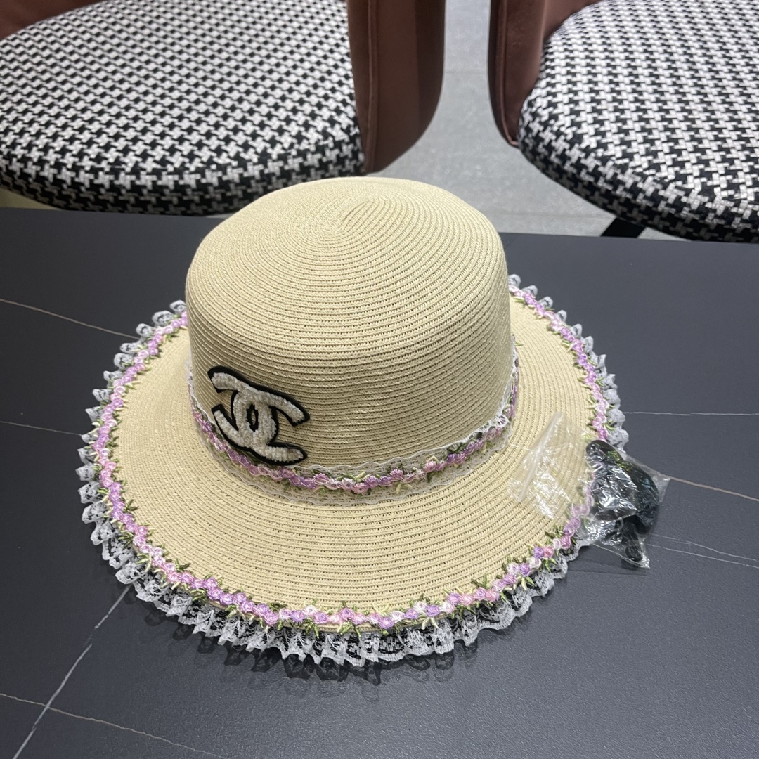  【CHANEL香奈儿】2025新款草编度假风草帽，大牌风～出街旅行单品
