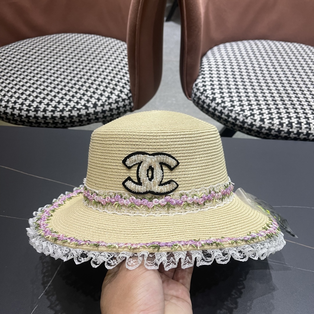  【CHANEL香奈儿】2025新款草编度假风草帽，大牌风～出街旅行单品
