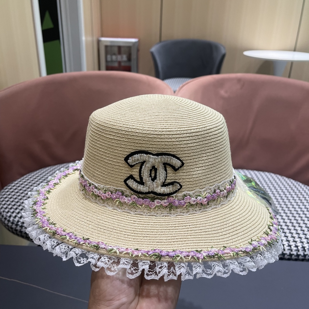  【CHANEL香奈儿】2025新款草编度假风草帽，大牌风～出街旅行单品