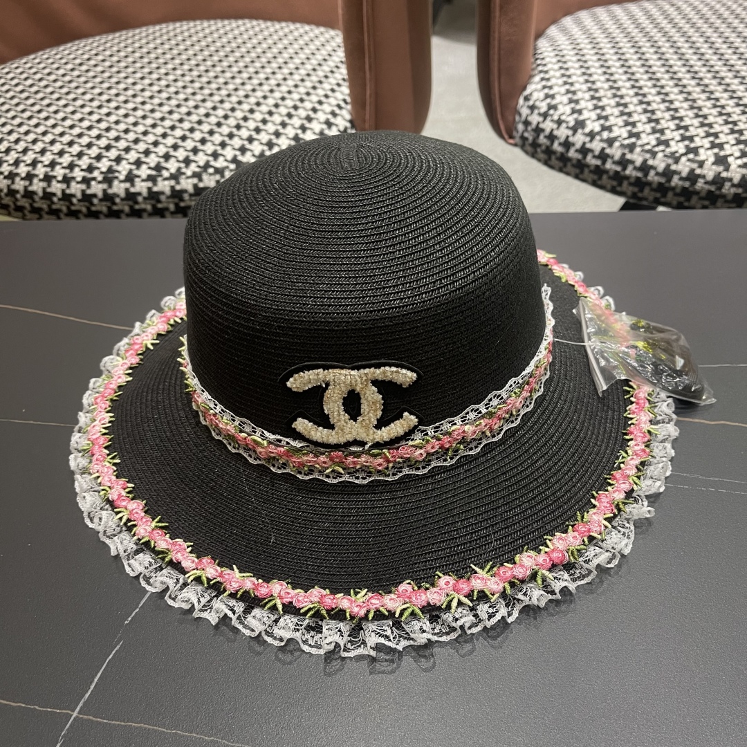  【CHANEL香奈儿】2025新款草编度假风草帽，大牌风～出街旅行单品