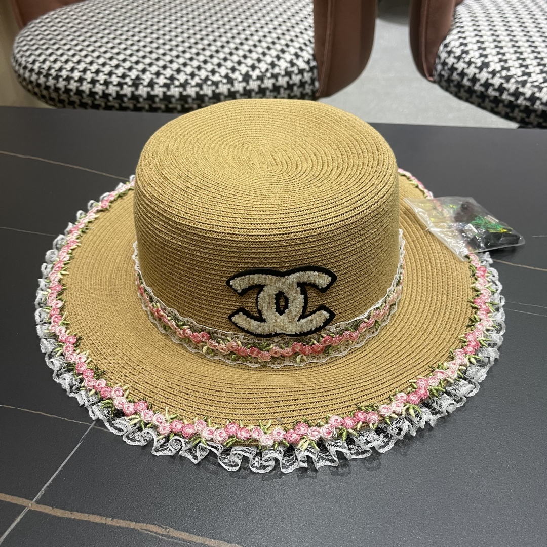  【CHANEL香奈儿】2025新款草编度假风草帽，大牌风～出街旅行单品