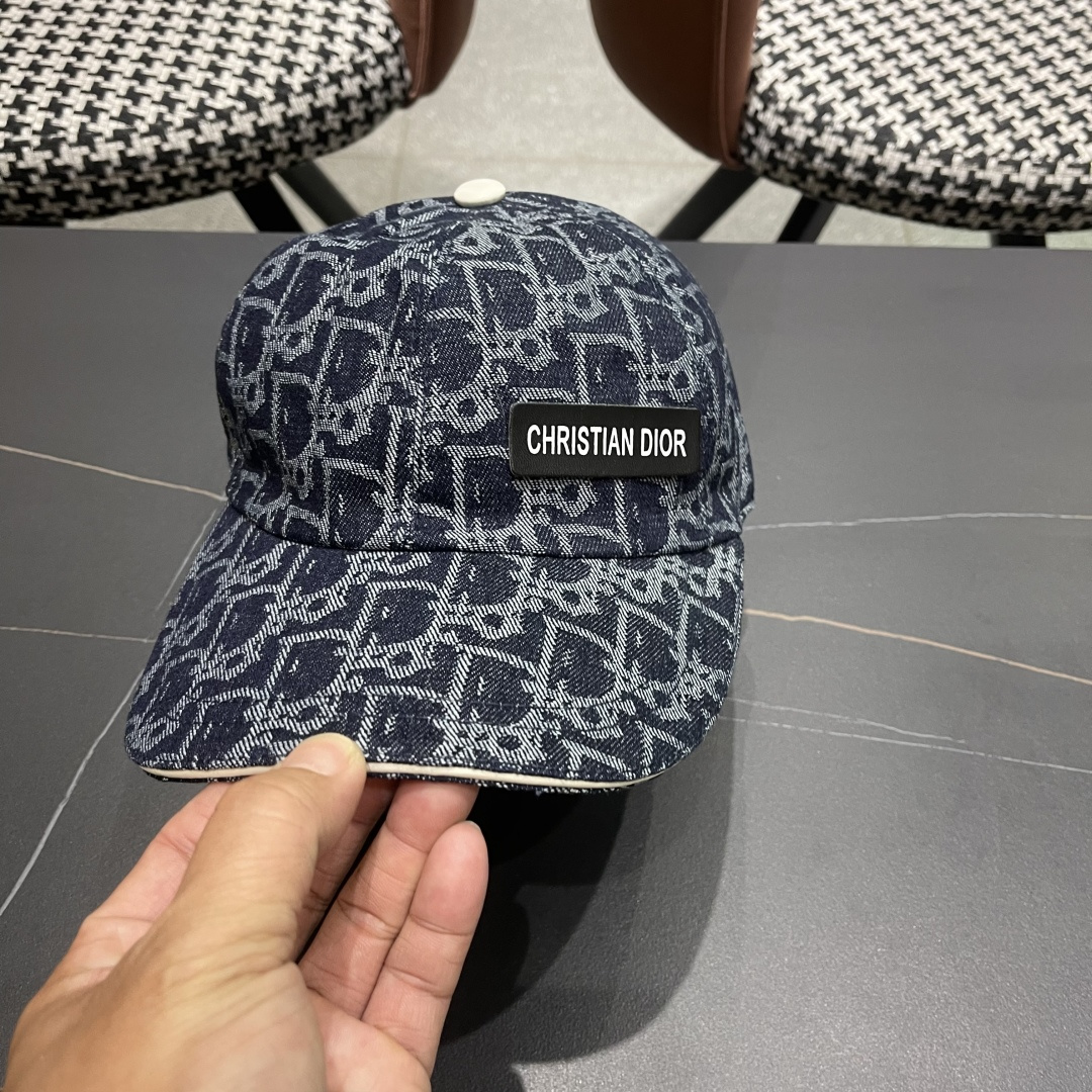  Dior(迪奥)2025新款原单棒球帽， Dior老花，复古韵味十足，专柜断货热门，11开模订制，原版