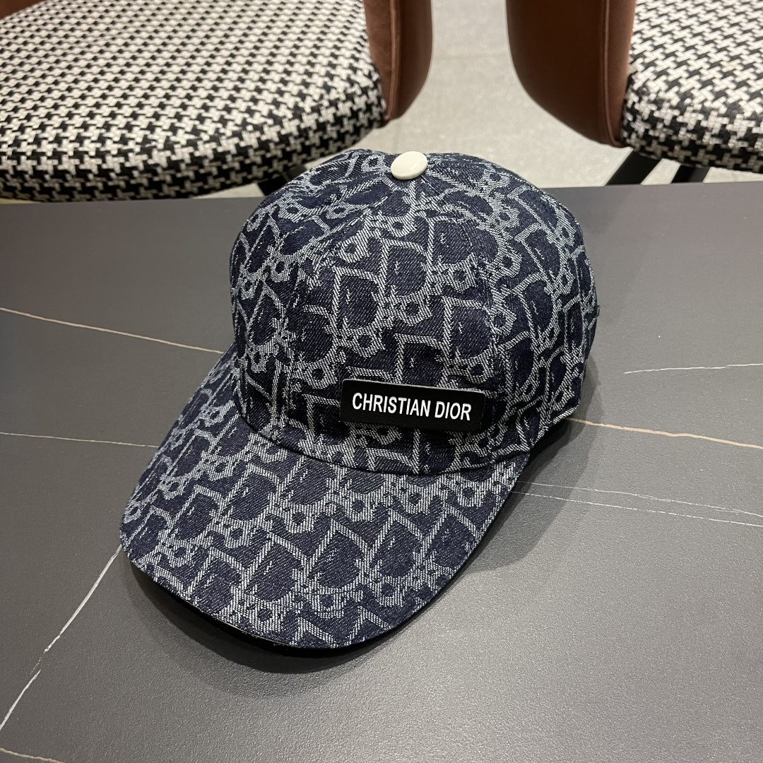  Dior(迪奥)2025新款原单棒球帽， Dior老花，复古韵味十足，专柜断货热门，11开模订制，原版