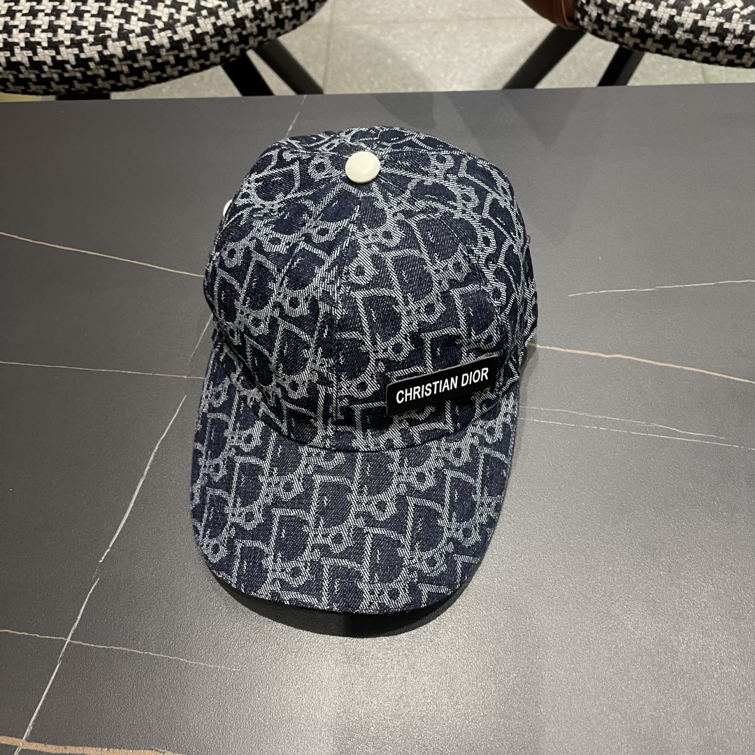  Dior(迪奥)2025新款原单棒球帽， Dior老花，复古韵味十足，专柜断货热门，11开模订制，原版