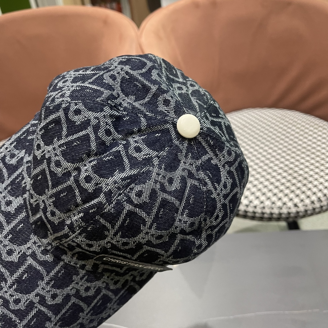  Dior(迪奥)2025新款原单棒球帽， Dior老花，复古韵味十足，专柜断货热门，11开模订制，原版
