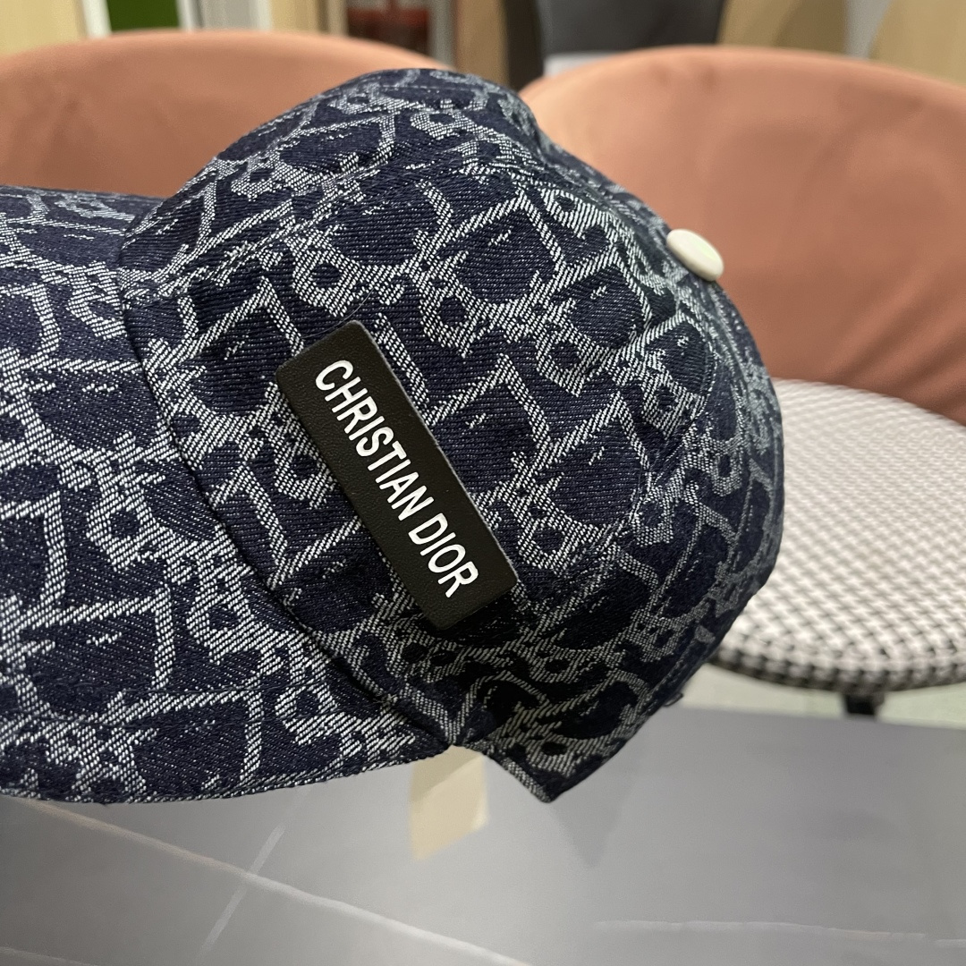  Dior(迪奥)2025新款原单棒球帽， Dior老花，复古韵味十足，专柜断货热门，11开模订制，原版