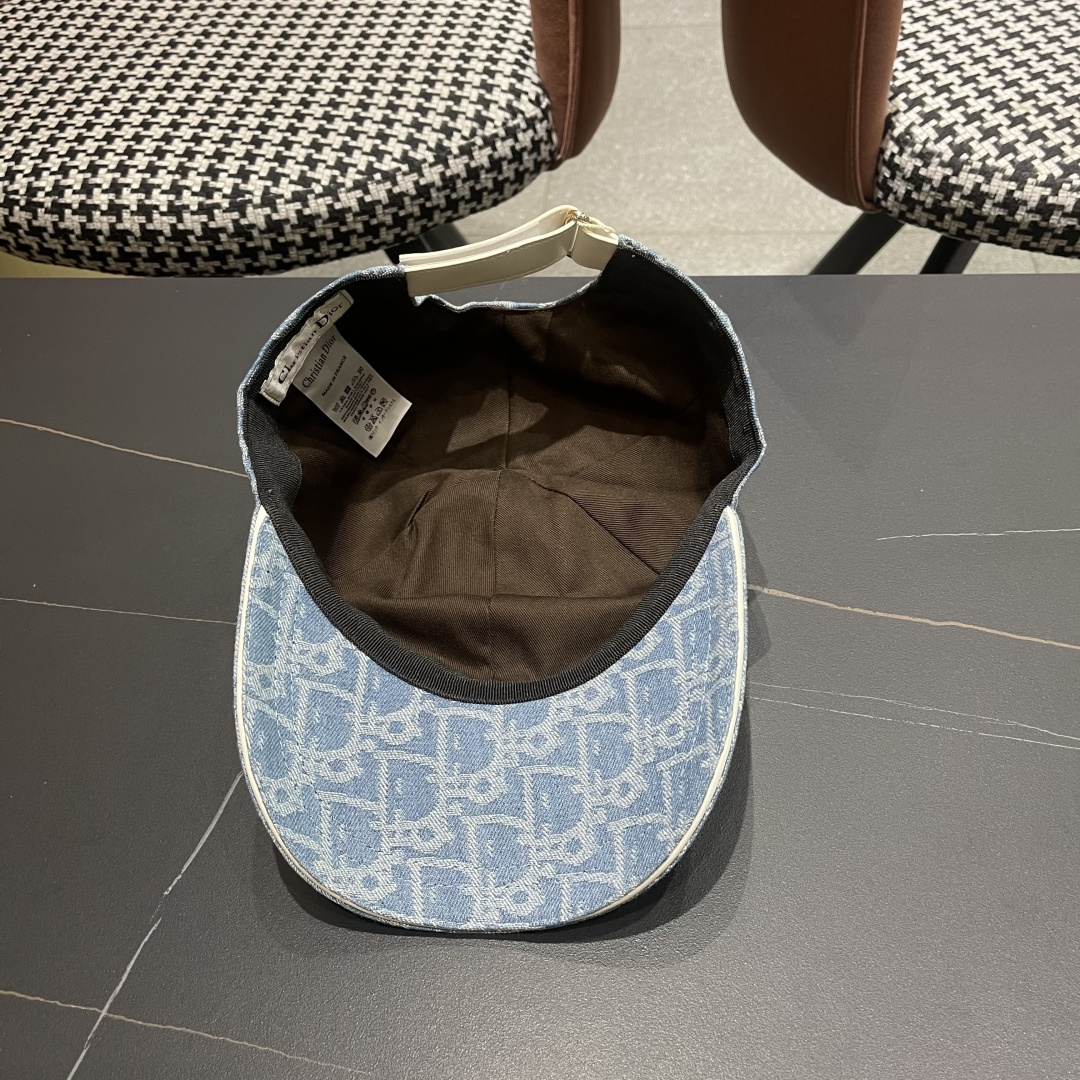 Dior(迪奥)2025新款原单棒球帽， Dior老花，复古韵味十足，专柜断货热门，11开模订制，原版