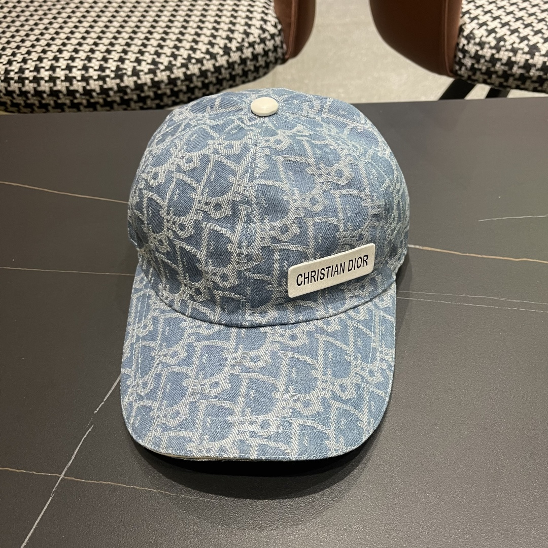  Dior(迪奥)2025新款原单棒球帽， Dior老花，复古韵味十足，专柜断货热门，11开模订制，原版