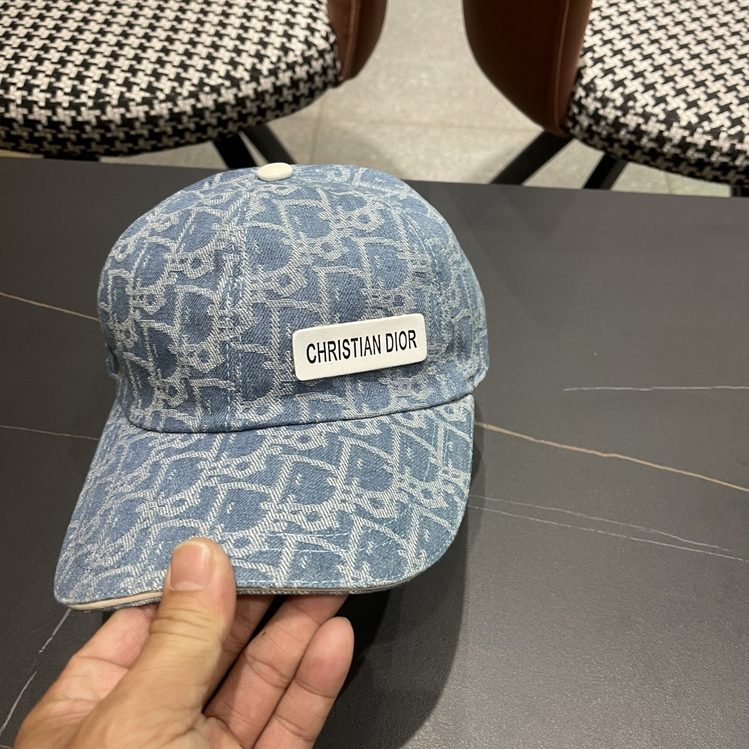  Dior(迪奥)2025新款原单棒球帽， Dior老花，复古韵味十足，专柜断货热门，11开模订制，原版