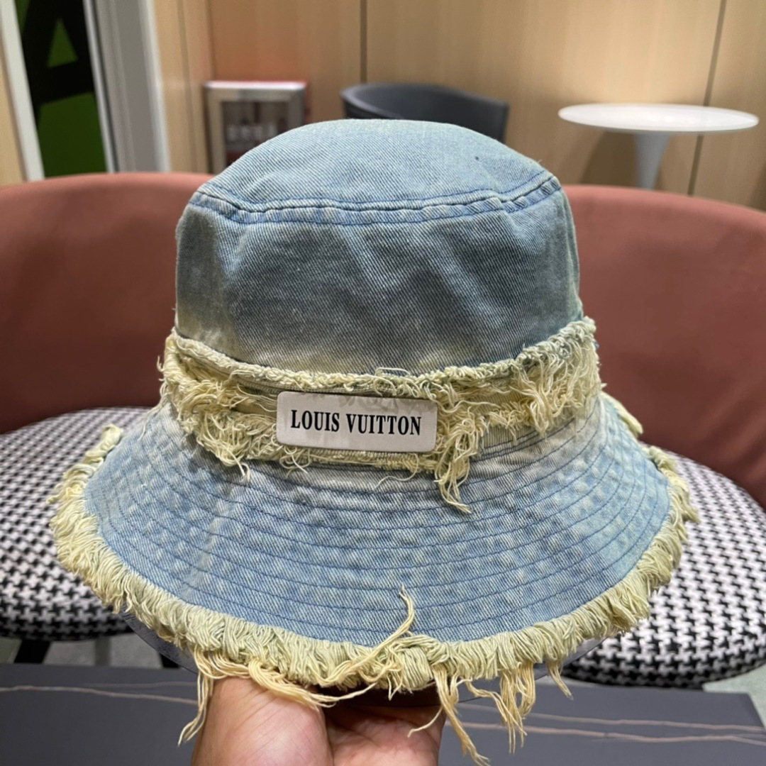 路易威登棒球帽LouisVuitton👒😍韩版时尚牛仔渔夫帽显脸小