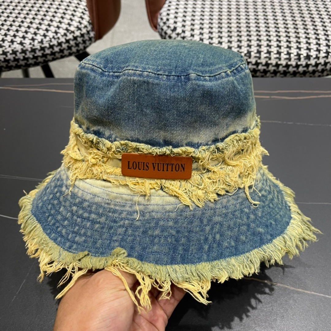 路易威登棒球帽LouisVuitton👒😍韩版时尚牛仔渔夫帽显脸小
