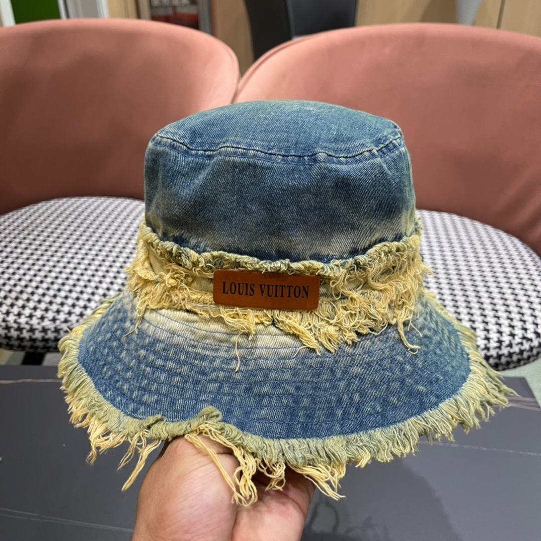路易威登棒球帽LouisVuitton👒😍韩版时尚牛仔渔夫帽显脸小