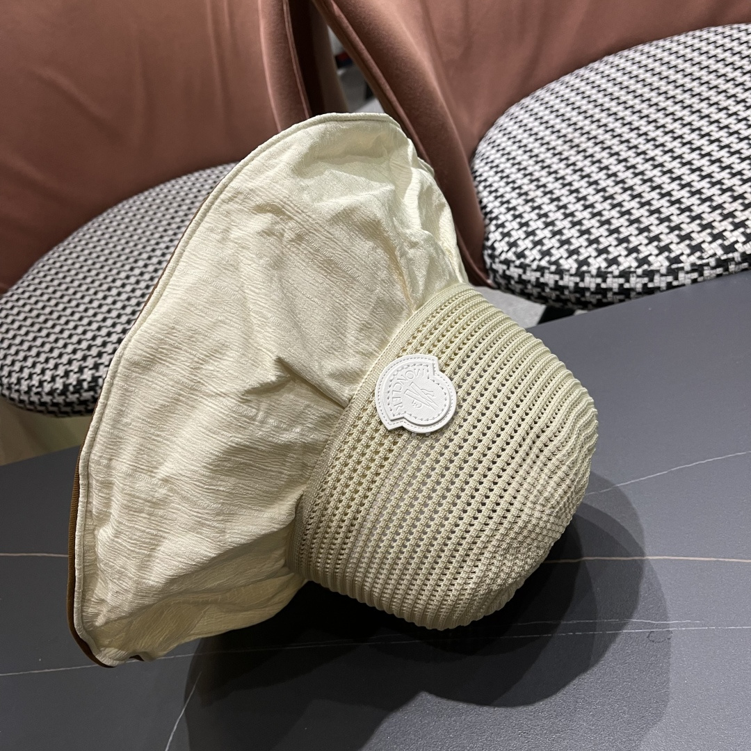  MONCLER蒙口✨2025新款渔夫帽女春夏季防晒遮阳帽大沿帽蝴蝶结百搭