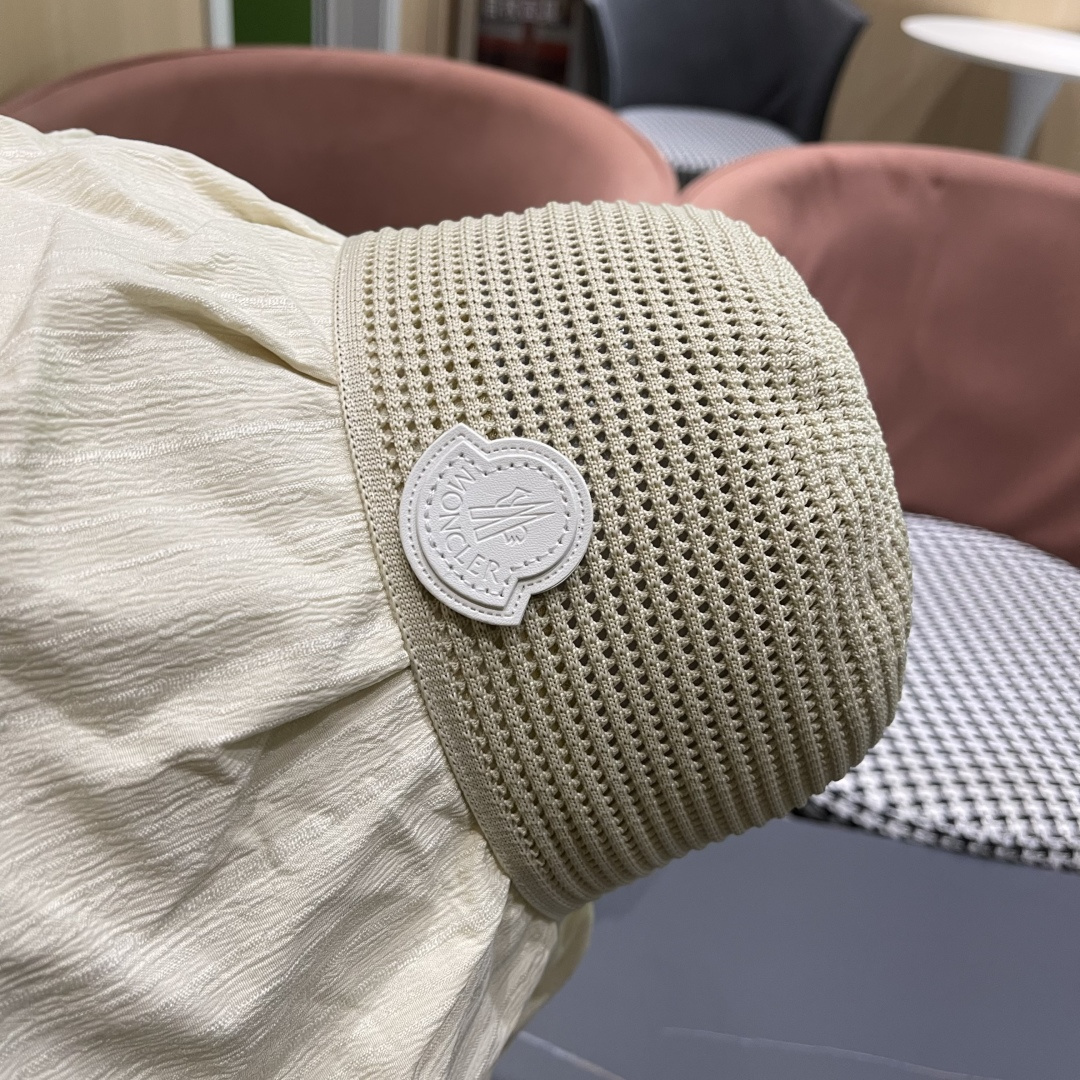  MONCLER蒙口✨2025新款渔夫帽女春夏季防晒遮阳帽大沿帽蝴蝶结百搭