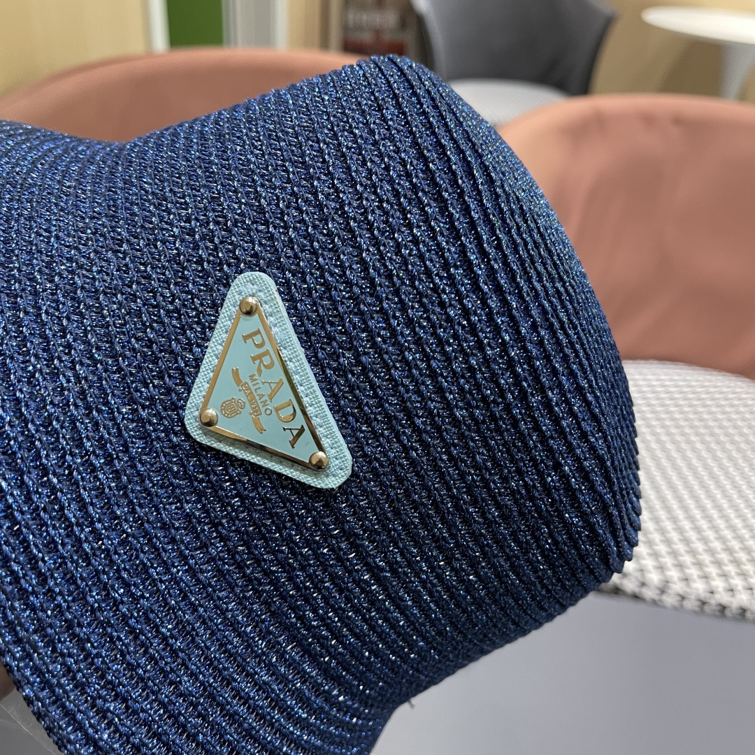  PRADA普拉达2025春夏新款遮阳草帽防嗮遮阳帽，