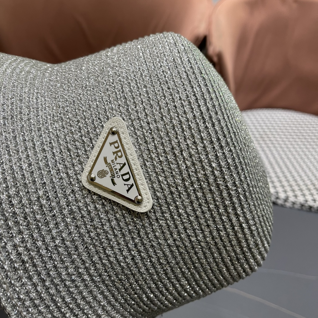  PRADA普拉达2025春夏新款遮阳草帽防嗮遮阳帽，