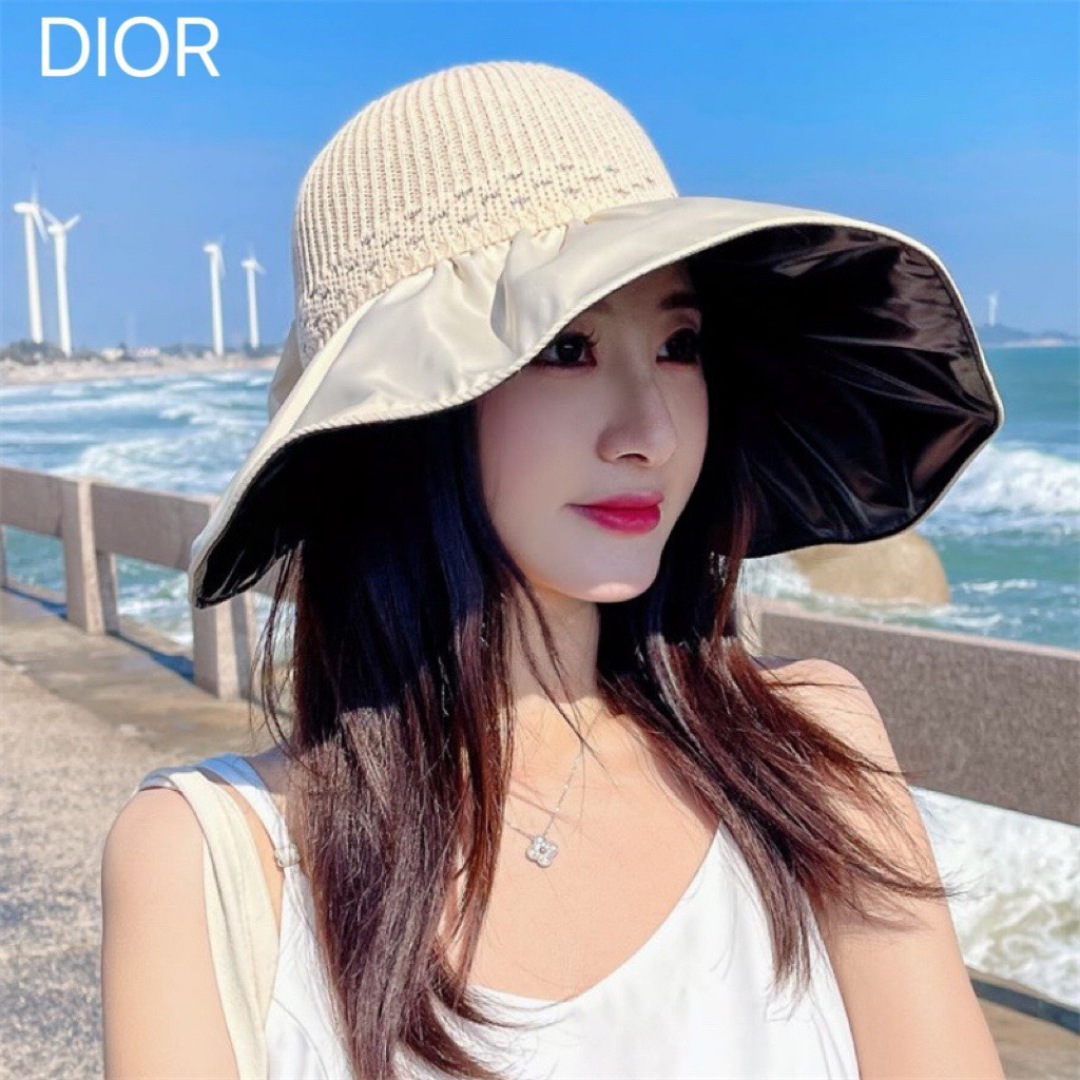 NO:229604,DIOR Summer vinyl bow fisherman hat women's ultraviolet brim face covering sun hat straw hat fisherman hat baseball hat, hat, dior, dior, espadrilles, hats19860909DIOR 迪奥 夏季黑胶蝴蝶结渔夫帽子女防紫外线大檐遮脸太阳帽帽子草帽渔夫帽棒球帽,帽子,dior,dior,espadrilles,hats,hat