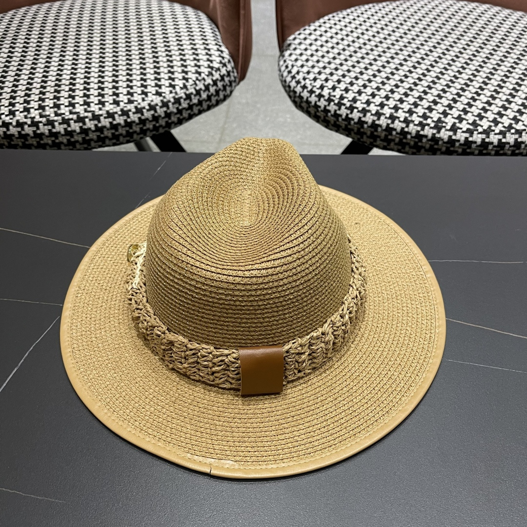 香奈儿Chanel 甬制防晒法式太阳帽潮夏夭新款帽子草编礼帽简约沙滩清凉度假遮阳