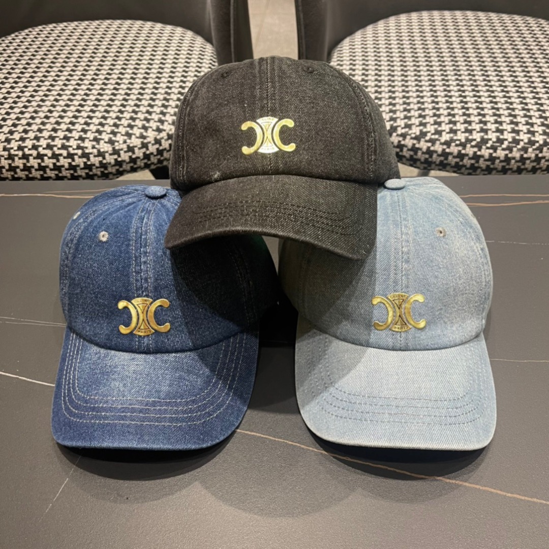 【CELINE赛琳】2024春夏新款爆款牛仔棒球帽🧢，大牌款超好搭配，赶紧入手！