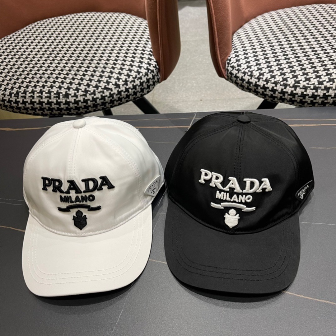 。【Prada普拉达】2024早春新款大牌款棒球帽，经典款男女通用