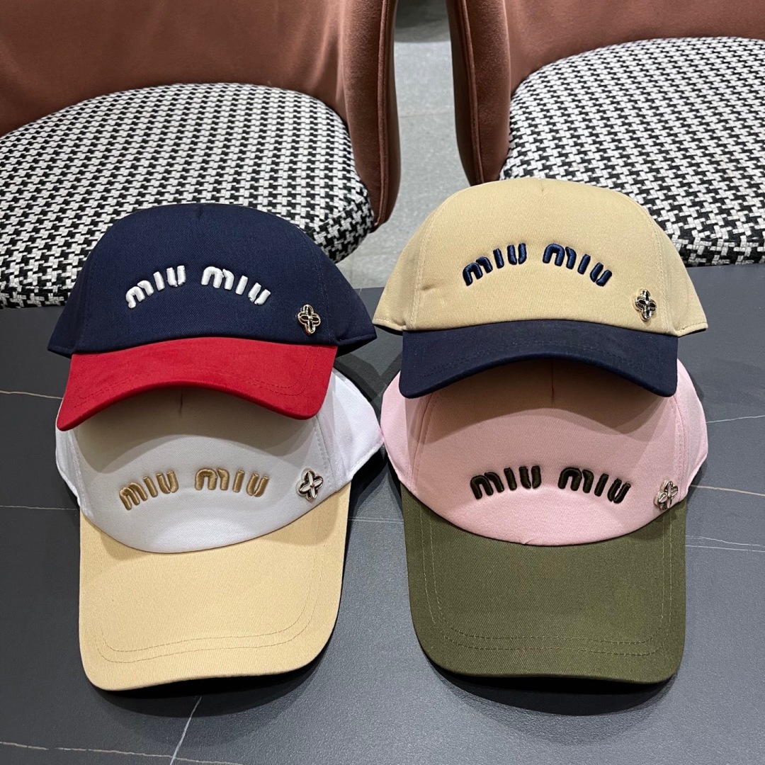  谬谬miumiu （小红书爆款推荐）原单春夏新款棒球帽，正品开模订制，原版做工细致质量超赞！