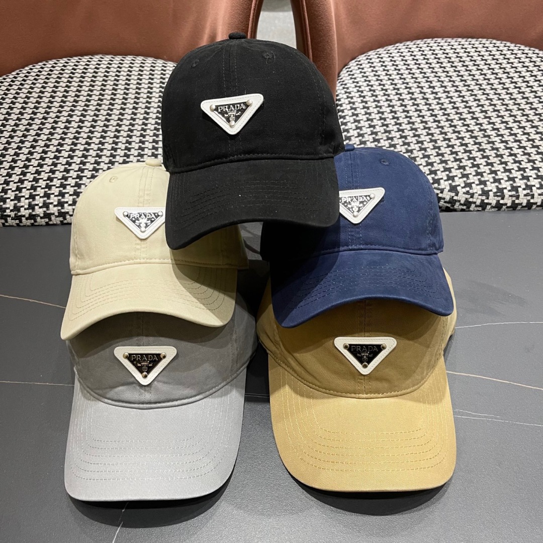  PRADA 普拉达 2025新品棒球帽 时尚潮流，高端做工！非一般的品质，细节看实拍哦