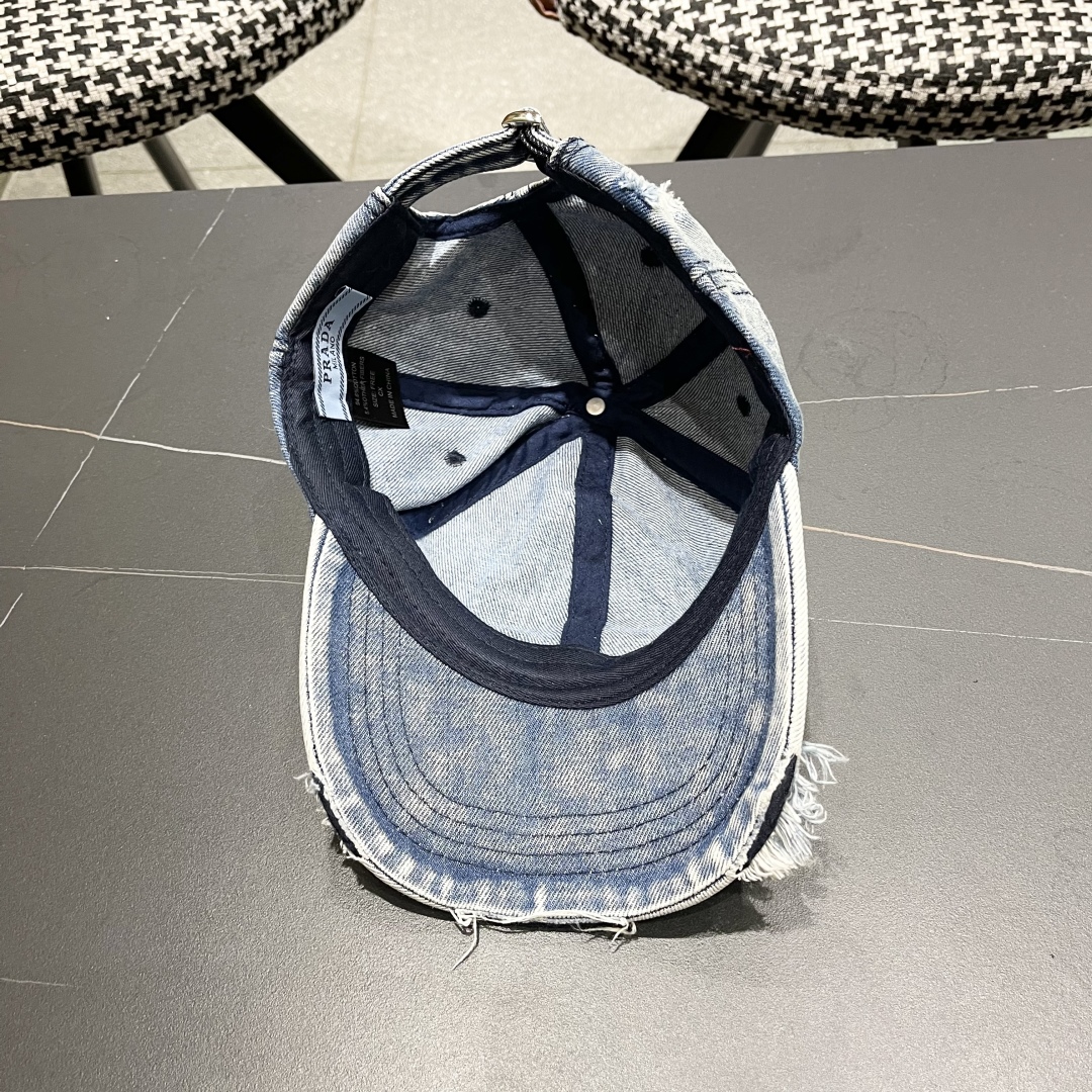  香奈儿CHANEL 新品牛仔破洞棒球帽，小香经典简约，时尚休闲设计 跑量新品