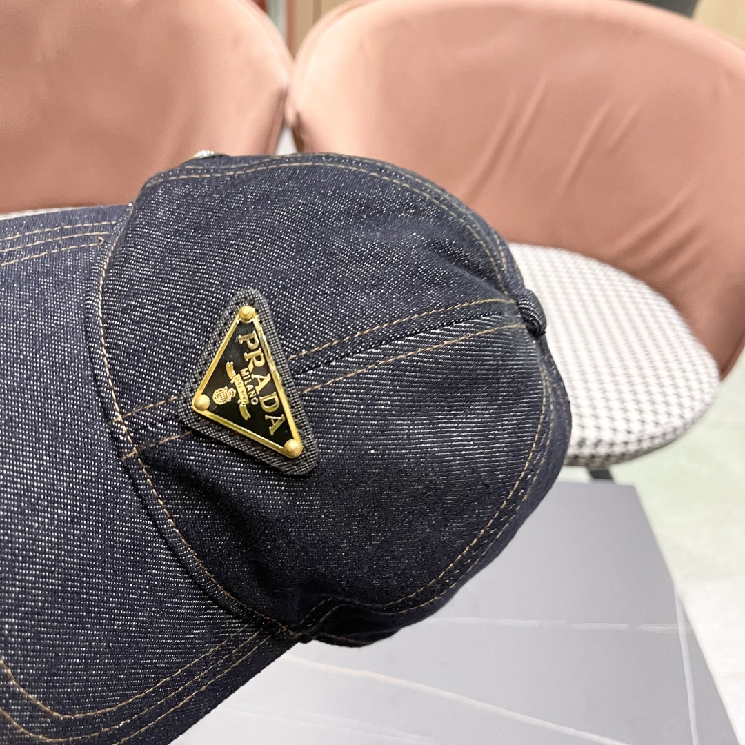 棒球帽 渔夫帽 Prada(普拉达)新款原单棒球帽， 1:1开模订制，原版牛津布料+头层牛皮，做工完美，