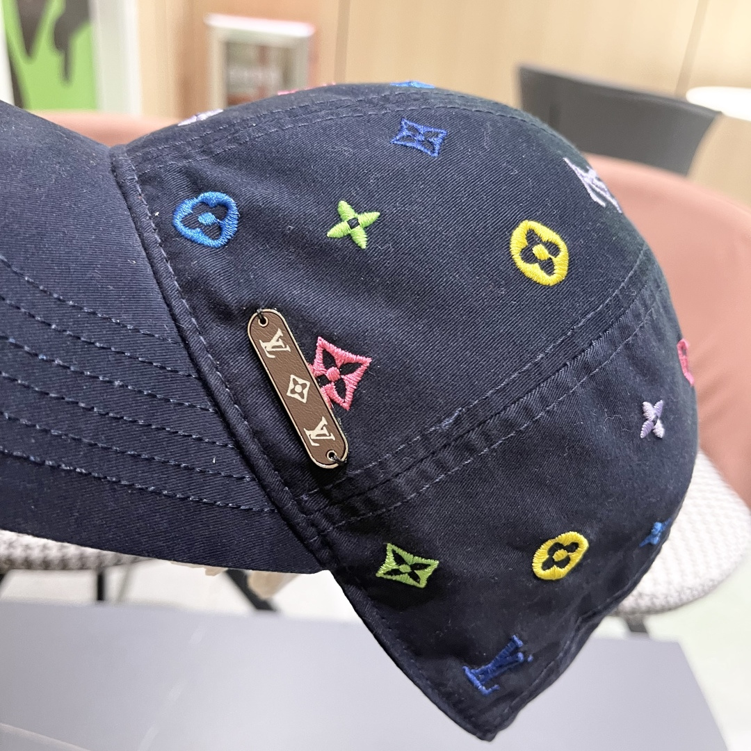  Lv路易威登 大圆脸棒球太阳帽夏季遮阳防晒鸭
舌帽帽子女夏