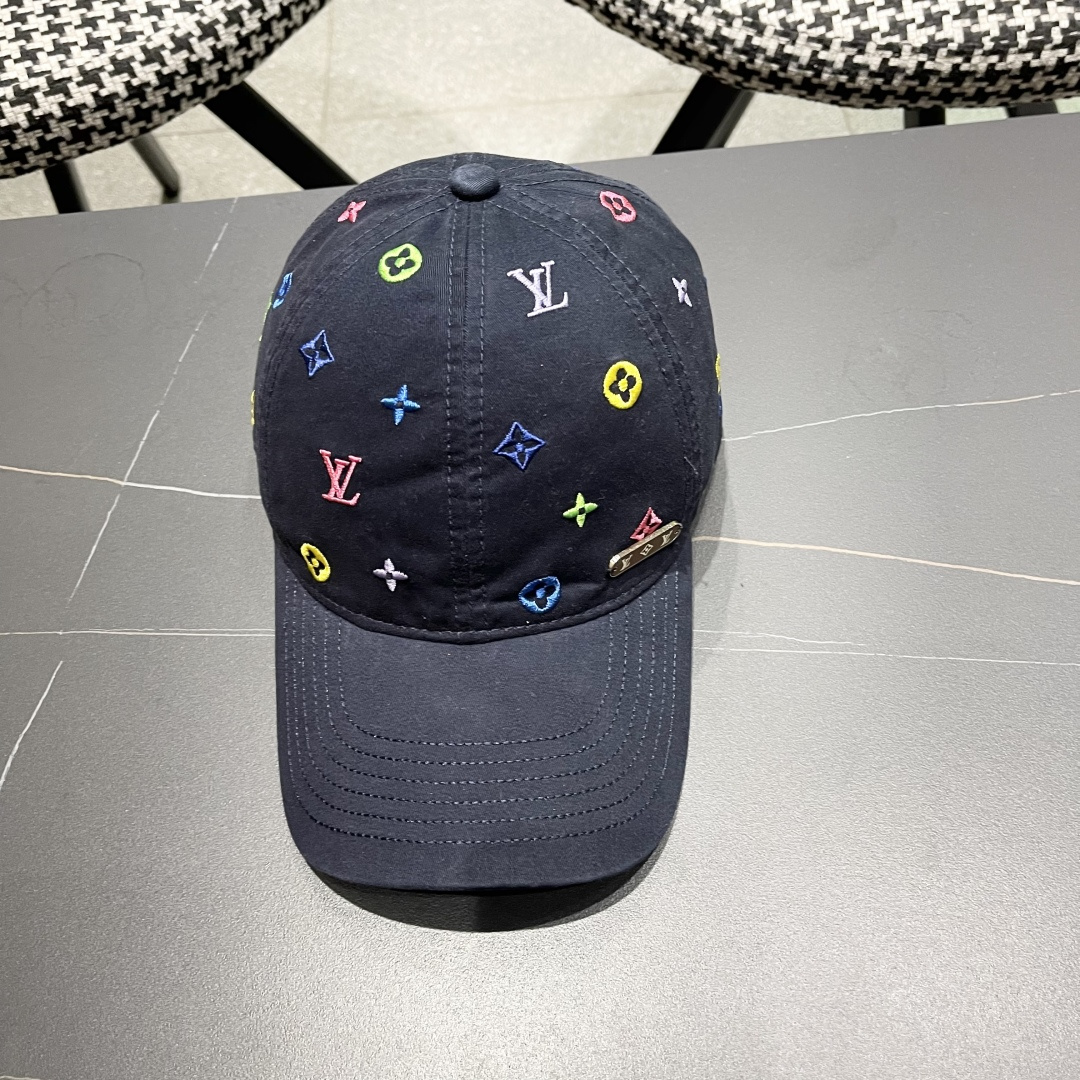  Lv路易威登 大圆脸棒球太阳帽夏季遮阳防晒鸭
舌帽帽子女夏