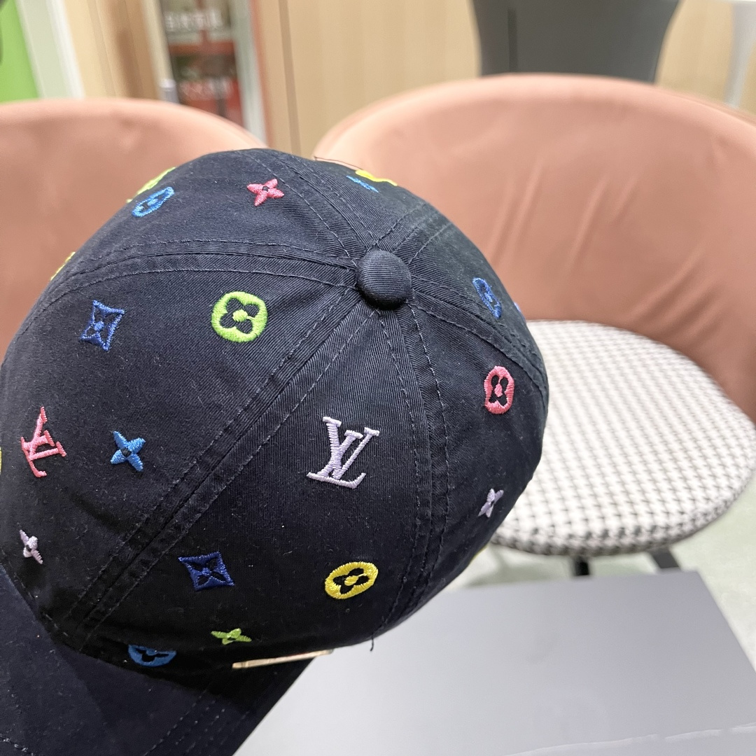  Lv路易威登 大圆脸棒球太阳帽夏季遮阳防晒鸭
舌帽帽子女夏