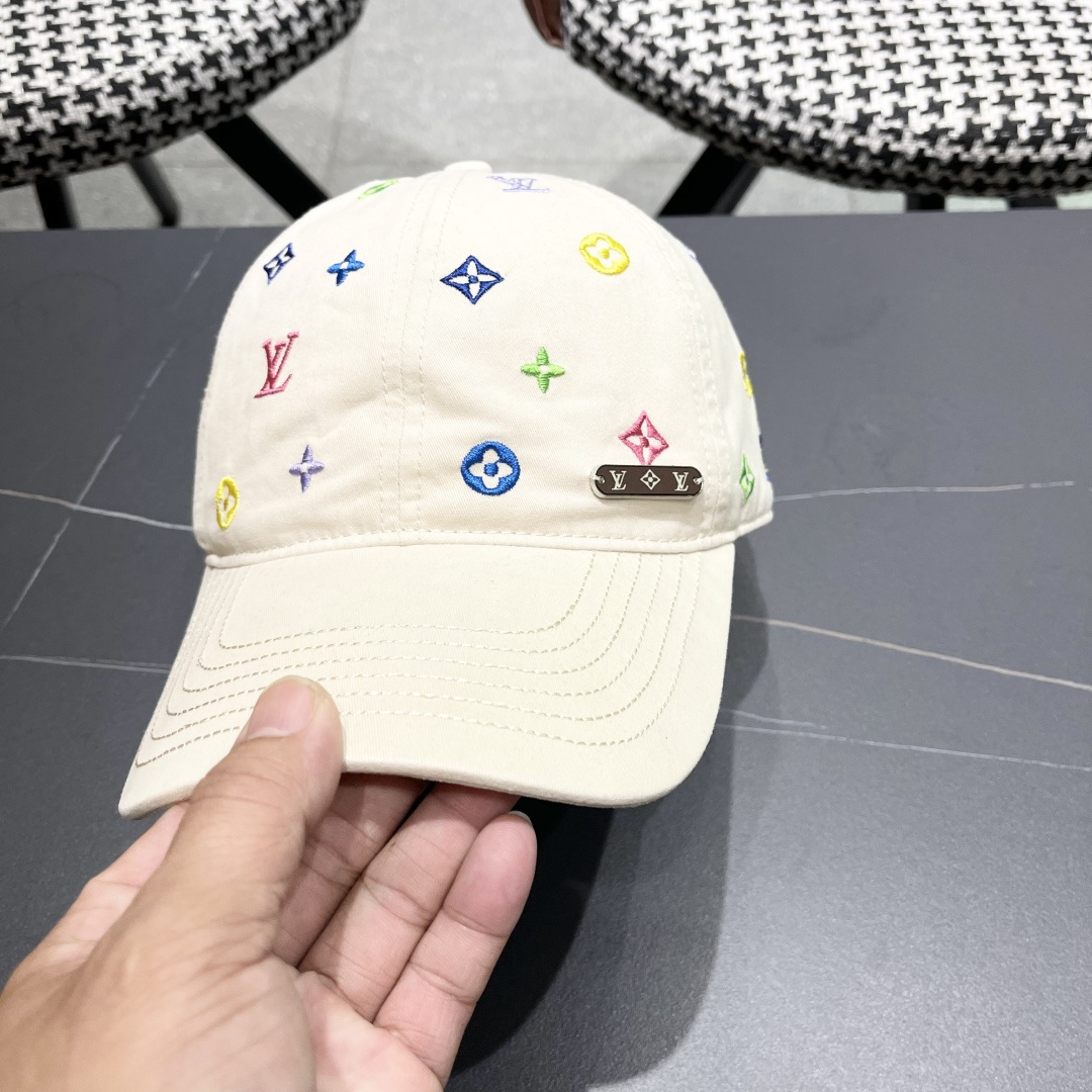  Lv路易威登 大圆脸棒球太阳帽夏季遮阳防晒鸭
舌帽帽子女夏