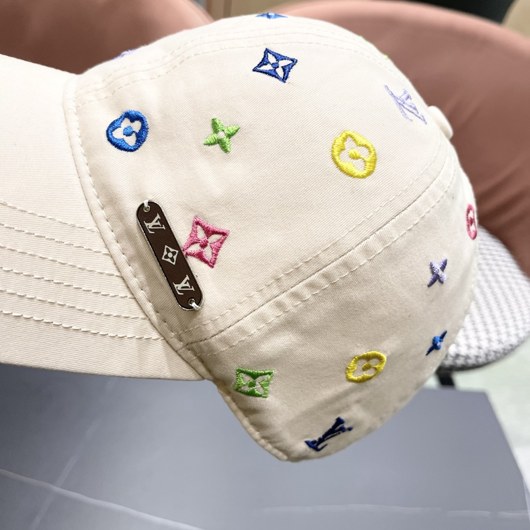  Lv路易威登 大圆脸棒球太阳帽夏季遮阳防晒鸭
舌帽帽子女夏