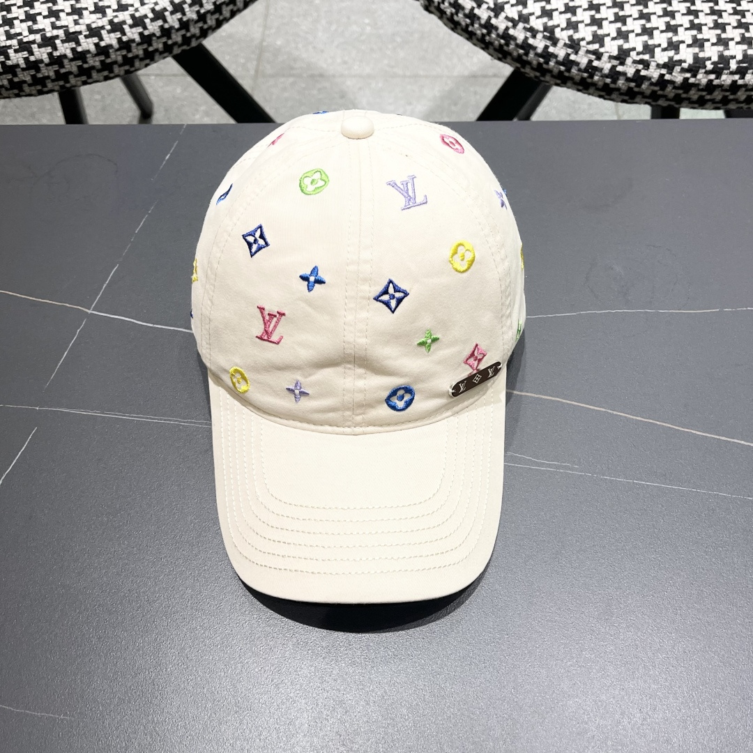  Lv路易威登 大圆脸棒球太阳帽夏季遮阳防晒鸭
舌帽帽子女夏