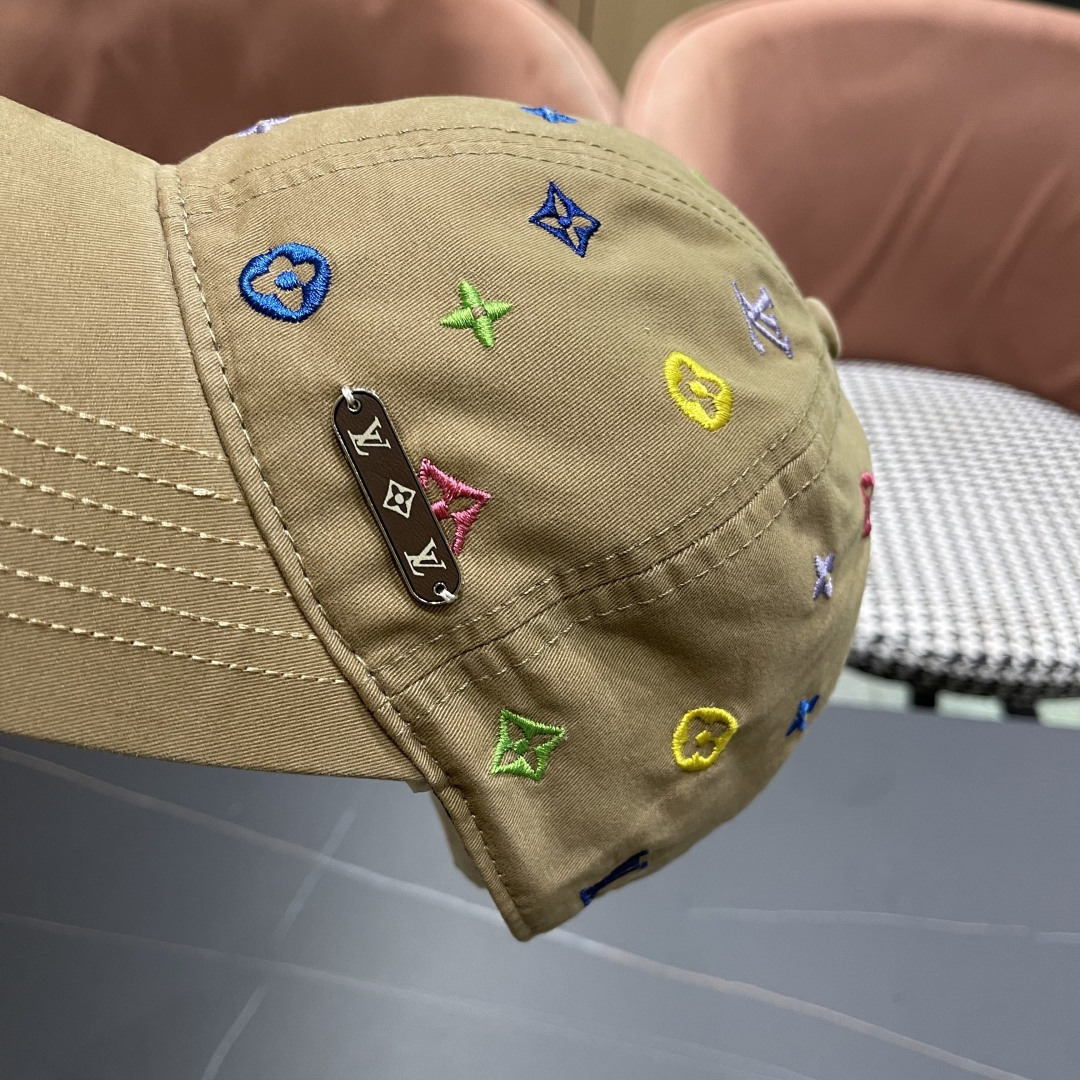  Lv路易威登 大圆脸棒球太阳帽夏季遮阳防晒鸭
舌帽帽子女夏