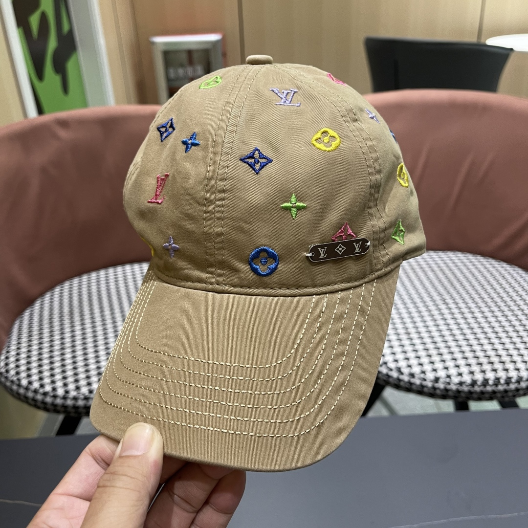  Lv路易威登 大圆脸棒球太阳帽夏季遮阳防晒鸭
舌帽帽子女夏