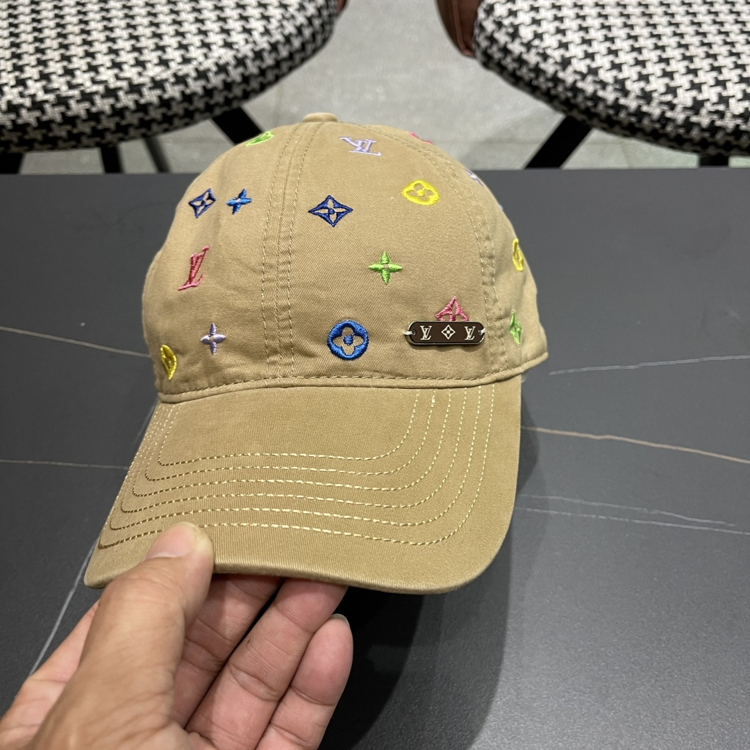  Lv路易威登 大圆脸棒球太阳帽夏季遮阳防晒鸭
舌帽帽子女夏